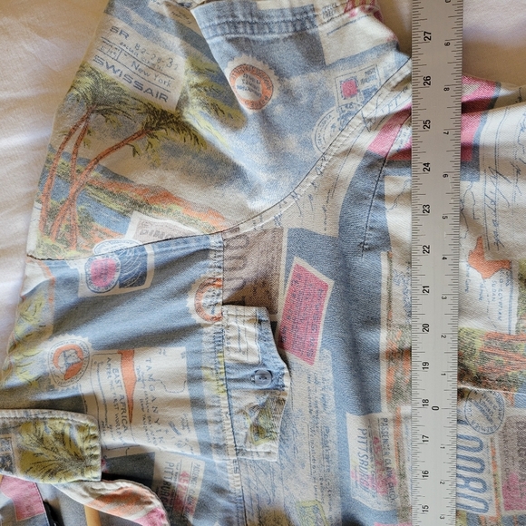 Sag Harbor Multicolor Postcard Print Men's Shirt - Picture 4 of 6